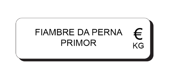 Picture of Etiqueta em PVC Branco Com Impressão a Preto 24 x 77 mm