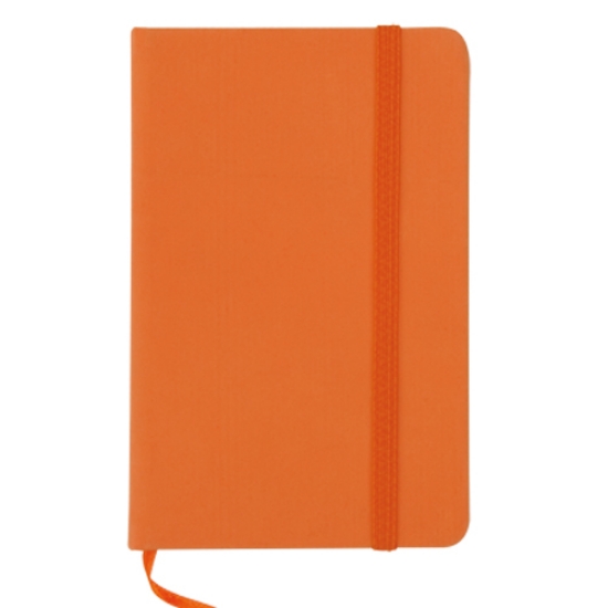 Picture of BLOCO DE NOTAS CAPA DURA E ELÁSTICO 100FOLHAS 95X145MM LARANJA