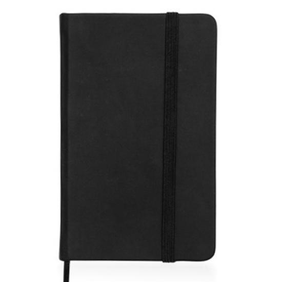 Picture of BLOCO DE NOTAS CAPA DURA E ELÁSTICO 100FOLHAS 95X145MM PRETO