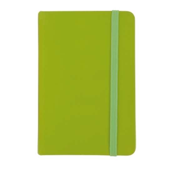 Imagem de BLOCO DE NOTAS CAPA DURA E ELÁSTICO 100FOLHAS 95X145MM VERDE LIMA