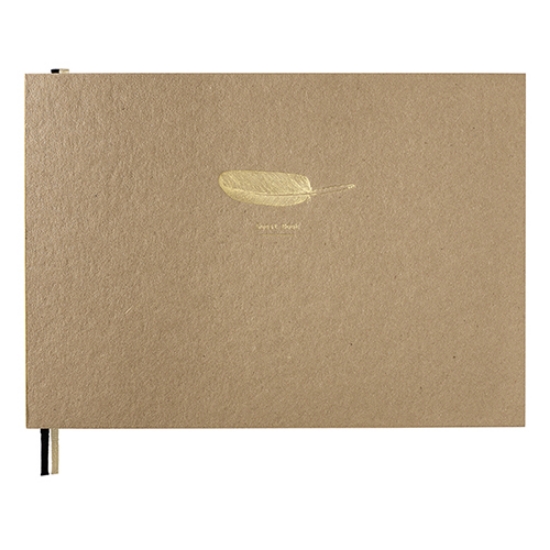 Imagem de LIVRO DE VISITAS PAPETTE BOOX A4 50F COLADO KRAFT PLUMA
