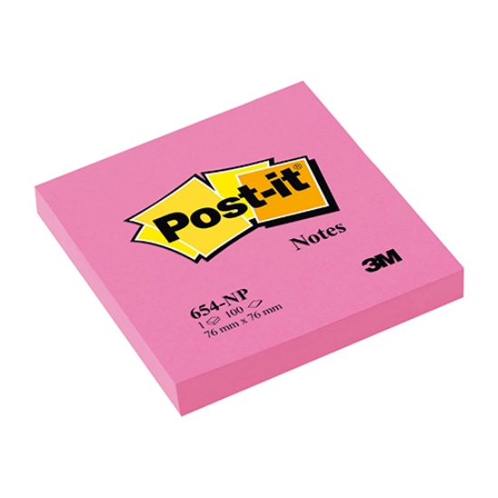 Imagem de BLOCO DE NOTAS ADERENTES POST-IT 76X76 654NP NEON FUCSIA 100FOLHAS