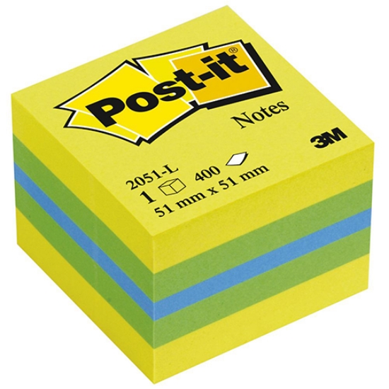 Picture of CUBO BLOCO DE NOTAS ADERENTES POST-IT 51X51 2051-L LIMAO (400FLS)