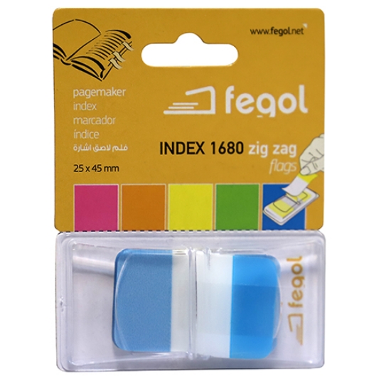 Imagem de INDEX ADERENTE FEGOL 1680-01 1"PLG. (25X43MM) AZUL