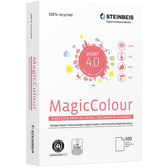 Imagem de RESMA PAPEL COR A4 80GR MAGICCOLOUR AMARELO (SUAVE)