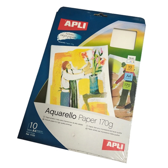 Picture of PAPEL APLI INKJET TEXTURADO AGUARELA MATTE 170GR A4 REF.11153 (PACK 10 FOLHAS)