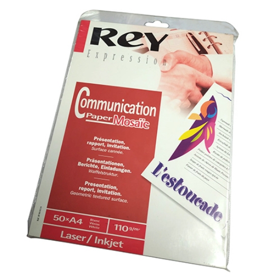 Imagem de PAPEL RELEVO A4 110GR REY LASER & INKJET (PACK 50 FOLHAS)