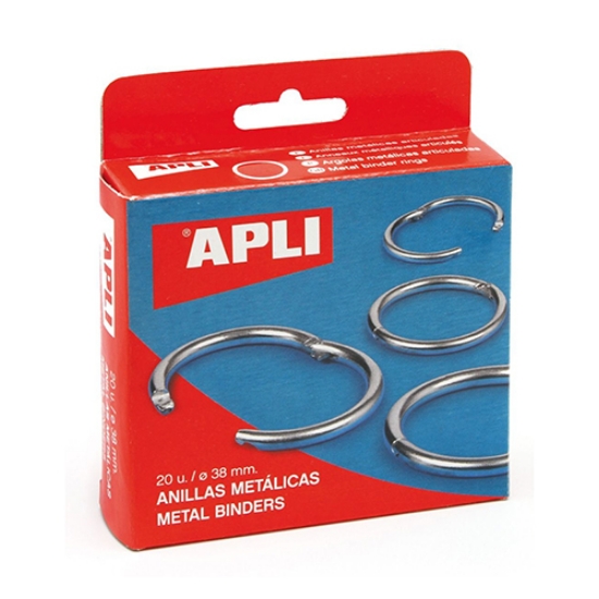 Picture of ANILHAS METAL PARA ENCADERNAÇÃO 38MM APLI Nº4 REF.00454 (CAIXA 20 UNI)