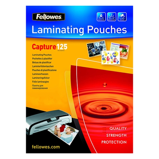 Picture of BOLSA PLASTIFICAR A6 111X154MM 125MIC FELLOWES 53072