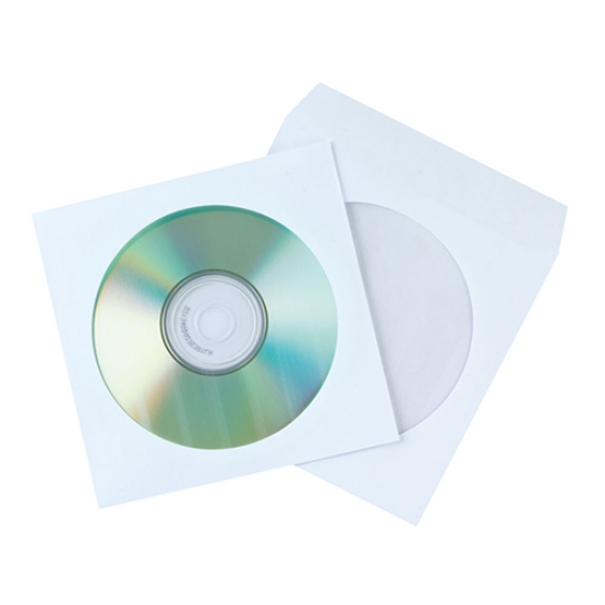 Imagem de BOLSA P/CD-DVD EM PAPEL C/JANELA BRANCO P/1CD FEGOL