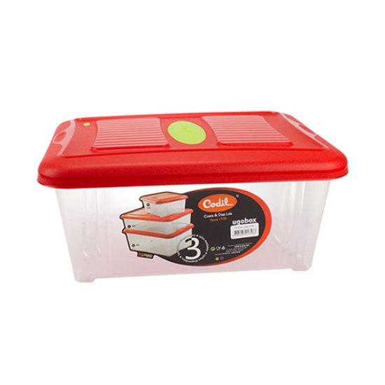 Imagem de CAIXA ARRUMAÇÃO PLÁSTICO UGOBOX 12LT (390X295X172MM)