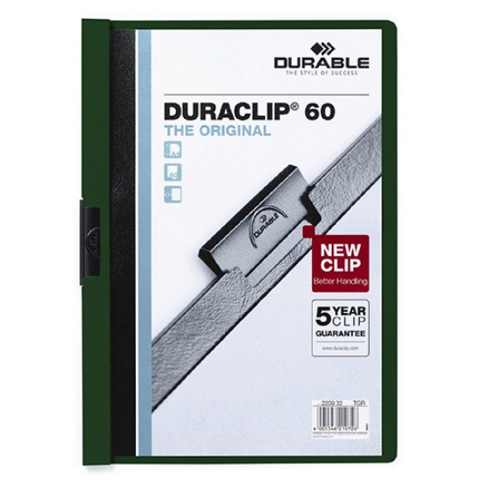 Imagem de CLASSIFICADOR C/CLIP DURABLE 2209 A4 P/60F VERDE ESCURO 32