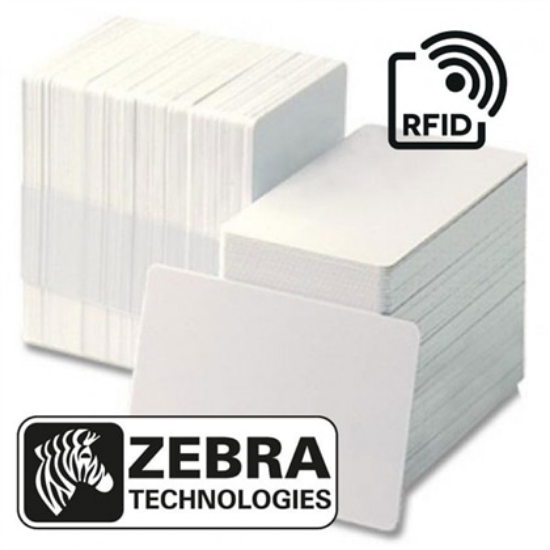 Imagem de Caixa Cartão PVC Branco Zebra c/ Chip RFID UHF