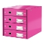 Picture of DISTRIBUIDOR 4 GAVETAS LEITZ WOW 60490023 ROSA