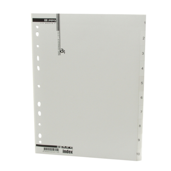 Picture of SEPARADOR PP A4 10 POSIÇOES PAJORY CINZA NUMERADO