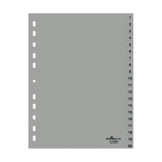 Picture of SEPARADOR PP A4 20 POSIÇÕES DURABLE 6522 NUMERADO CINZA
