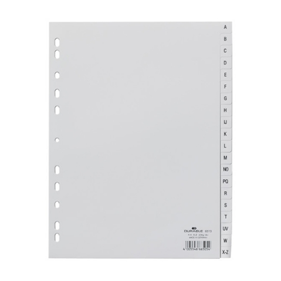 Imagem de SEPARADOR PP A4 A-Z DURABLE 6513 CINZA (ALFABETO)