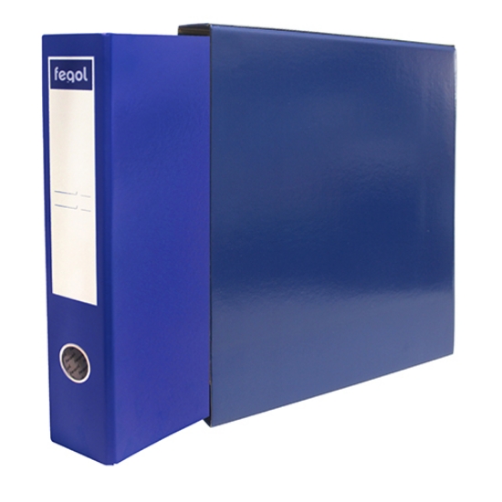 Picture of PASTA ARQUIVO COM CAIXA A4 FEGOL L/E 300/40 AZUL