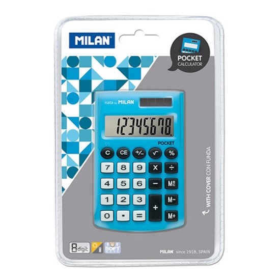 Imagem de CALCULADORA DE BOLSO MILAN POCKET AZUL (150908BBL)