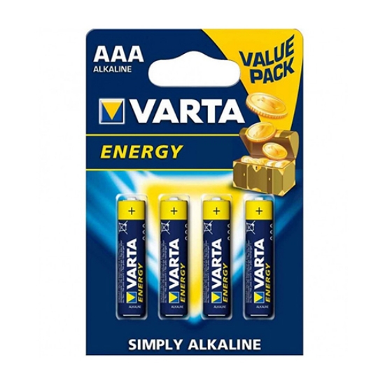 Imagem de BLISTER COM 4 PILHAS ALCALINAS AAA LR03 1.5V VARTA LIFE EXTRA (4103)