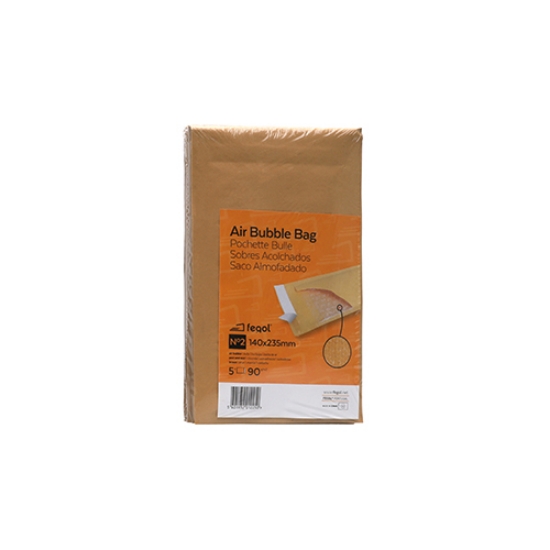 Imagem de SACO ALMOFADADO KRAFT Nº2(B) 140X235MM (BOLHAS DE AR)