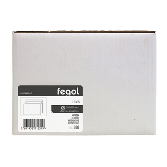 Imagem de ENVELOPES C/5 162X229 BRANCO 90GR ADES. FEGOL 12305 (CX.500UNI)