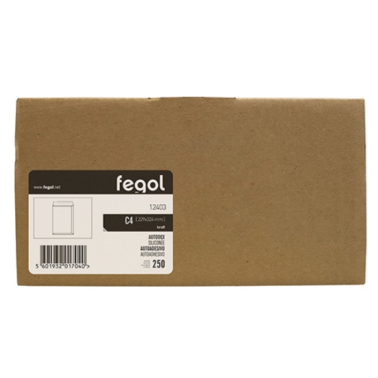 Imagem de SACO C/4 229X324 KRAFT 90GR ADES. FEGOL 12403 (CX.250UNI)