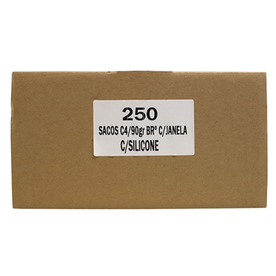 Imagem de SACO C4 229X324MM COM JANELA BRANCO 90GR GOMADO