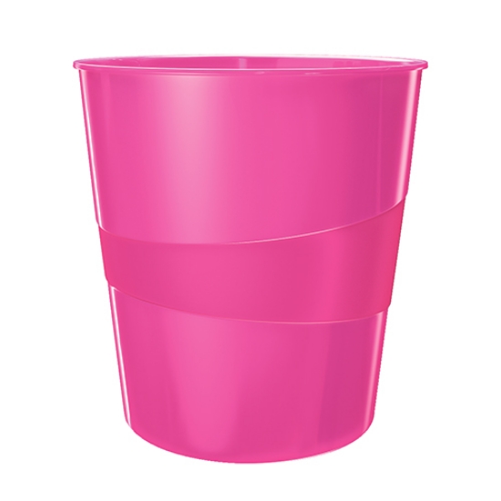 Picture of CESTO PAPEIS INUTEIS LEITZ WOW 5278 15LT ROSA