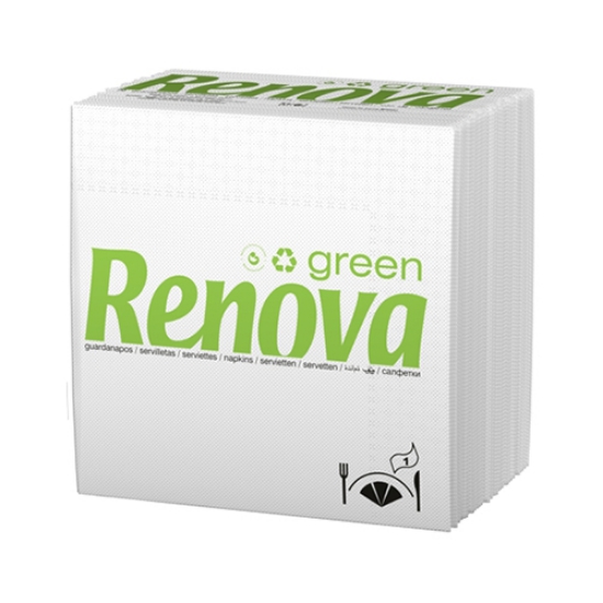 Picture of MAÇO GUARDANAPOS 32X30CM 1FOLHA BRANCO RENOVAGREEN (E100)