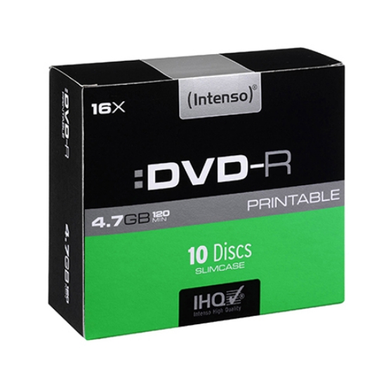 Imagem de DVD-R 4.7GB/120M. PRINTABLE INTENSO (4801652) (CX.SLIM)