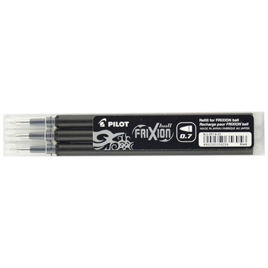 Imagem de BLT.3 RECARGAS PILOT FRIXION BALL 0.7 PRETO BLS-FR7-B-53