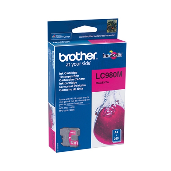 Picture of TINTEIRO ORIGINAL BROTHER LC-980M MAGENTA 300 PAGINAS