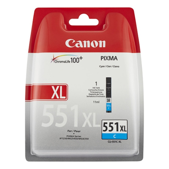Picture of TINTEIRO ORIGINAL CANON CLI-551C XL CYAN ALTA CAPAC.