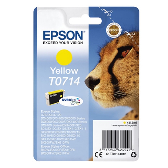 Picture of TINTEIRO ORIGINAL EPSON T0714 AMARELO