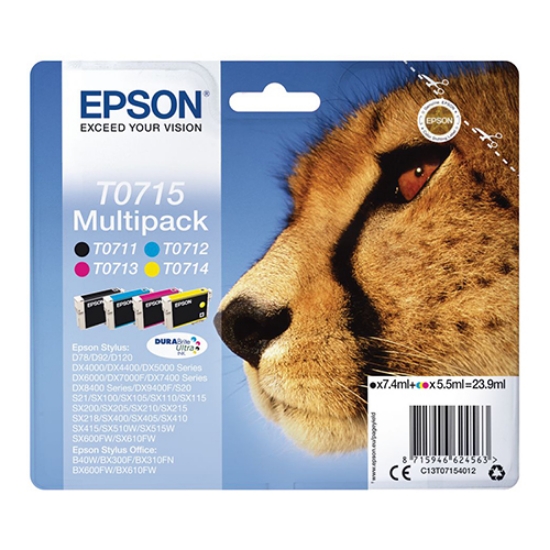 Picture of TINTEIRO ORIGINAL EPSON T0715 PACK C/4 CORES
