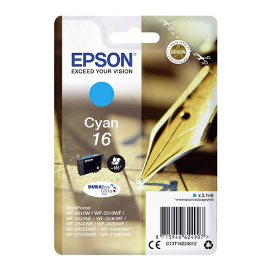 Picture of TINTEIRO ORIGINAL EPSON T1622 Nº16 CYAN