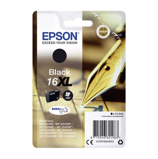 Picture of TINTEIRO ORIGINAL EPSON T1631 Nº16XL PRETO ALTA CAPAC.