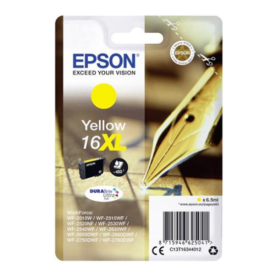 Picture of TINTEIRO ORIGINAL EPSON T1634 Nº16XL AMARELO ALTA CAPAC.