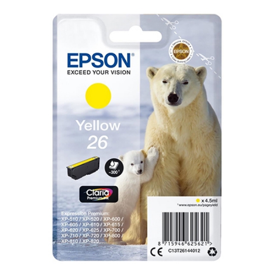 Picture of TINTEIRO ORIGINAL EPSON T2614 Nº26 AMARELO