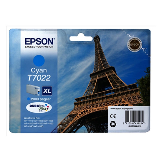 Imagem de TINTEIRO ORIGINAL EPSON T7022 XL CYAN ALTA CAPAC.