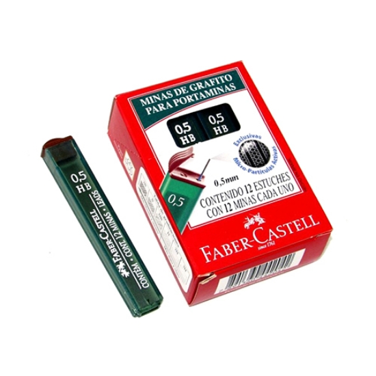 Picture of MINAS FABER-CASTELL 0.5MM-HB REF.9125 (TB.12UNI)