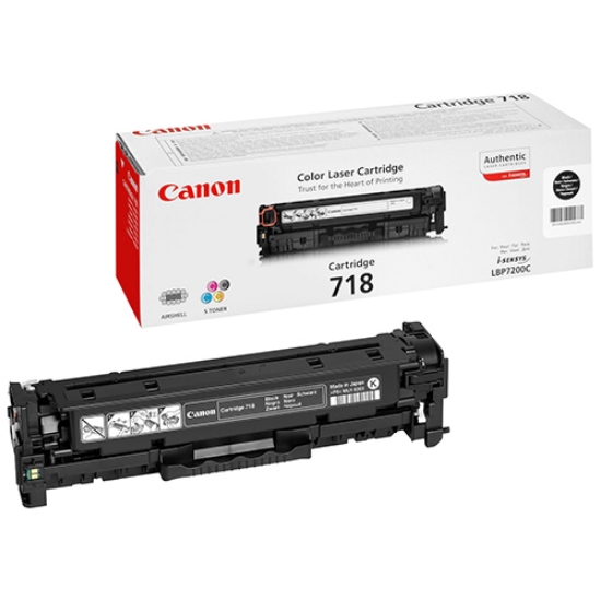 Picture of TONER ORIGINAL CANON CART.718BK PRETO 3.400 PAGINAS