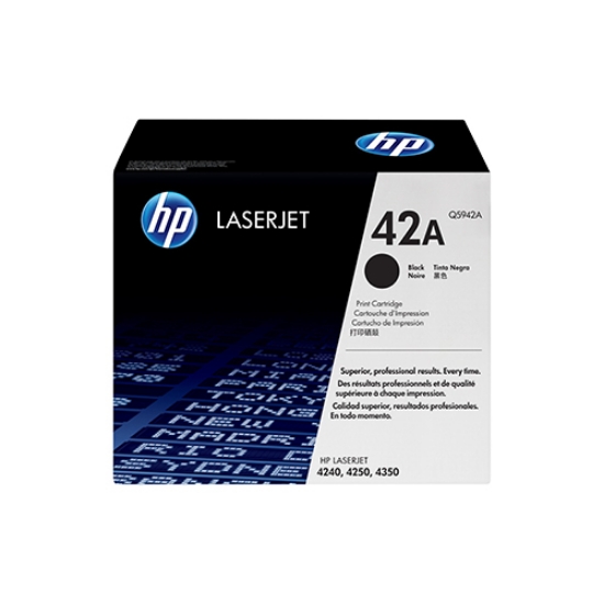 Imagem de TONER ORIGINAL HP 42A Q5942A PRETO 10.000 PAGINAS