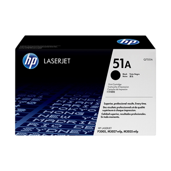 Imagem de TONER ORIGINAL HP 51A Q7551A PRETO 6.500PAGINAS