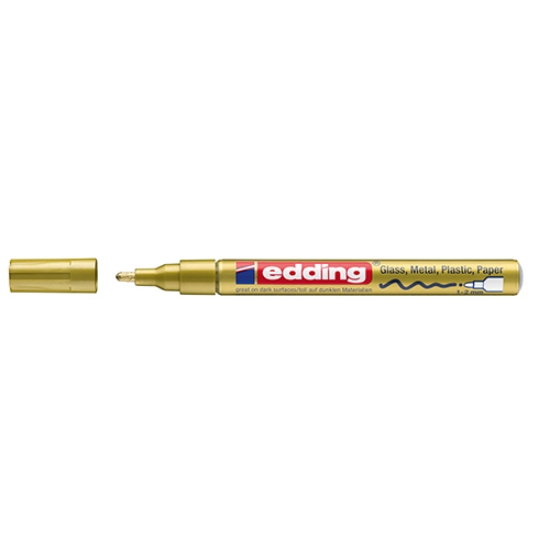 Imagem de BLISTER COM 1 MARCADOR PERMANENTE EDDING 751 DOURADO 53