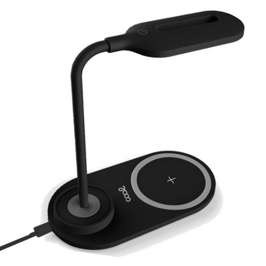 Imagem de CANDEEIRO LED COM BASE CARREGAMENTO SEM FIO COOL QI PRETO
