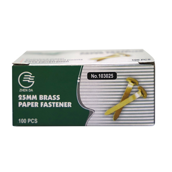 Imagem de CAIXA 100 ATACHES LATÃO 25MM Nº5 FASTENER (103025)
