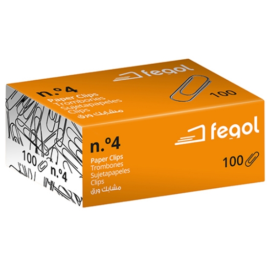 Picture of CAIXA 100 CLIPS ZINCADOS FEGOL Nº4