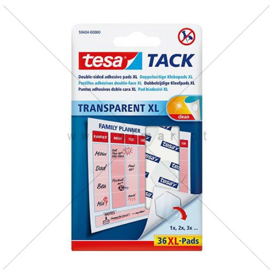 Imagem de GOMA ADESIVA TESA TACK TRANSPARENTE XL 59404 (BLISTER 36 UNI)